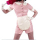 Sissy Doll Collar Mini Dress Shiny PVC Sexy Maid Uniforms Short Sleeve Front Snaps Dress And White Apron Cosplay Costumes S-7XL