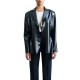 Unisex Glossy PVC Leather Jacket Coats Sexy Club Streetwear Turn-down Neck Varsity Loose Jacket Outerwear Fashion Vintage S-7XL