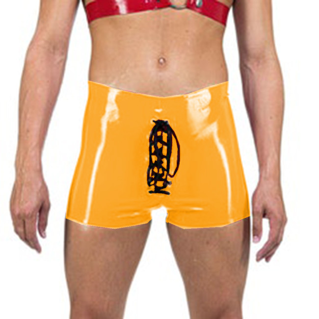 Sexy Men Shorts Glossy Vinyl PVC Leather Drawstring Skinny Short Pants Beach Sport Shorts Hip Hop Jazz Party Clubwear Casual 7XL