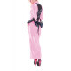 Sexy Women Maxi PVC Leather Patchwork Back Bowknot Bodycon Front Zip-up Sheath Pencil Long Dress Party Clubwear Street S-7XL