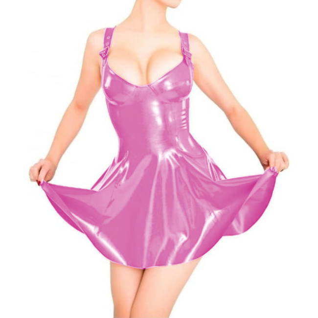 Deep Sweetheart Neck Sexy Slim Strap Sleeveless Bodycon Mini Dress Sheath Pleated Mini Skirt Dress Club Nightwear Dance Pole 7XL