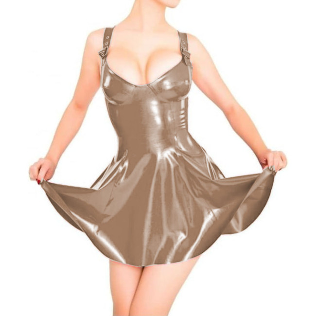 Deep Sweetheart Neck Sexy Slim Strap Sleeveless Bodycon Mini Dress Sheath Pleated Mini Skirt Dress Club Nightwear Dance Pole 7XL