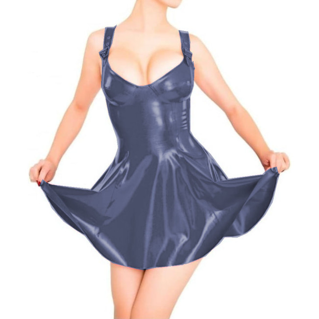 Deep Sweetheart Neck Sexy Slim Strap Sleeveless Bodycon Mini Dress Sheath Pleated Mini Skirt Dress Club Nightwear Dance Pole 7XL