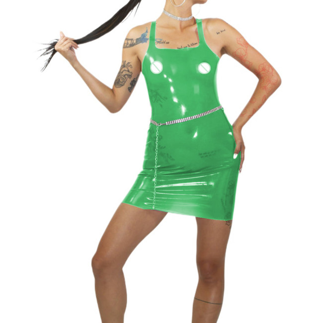 Sexy Exotic Dresses Clear Sheer Plastic PVC Perspective Dress Transparency Cosplay Lingerie Sheath Pencil Dress Fetish Sexy 7XL