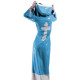 Sexy Glossy PVC Patchwork Nun Uniform Cosplay Hooded Cross Sign Lace-up Buttons Madi Dress Trench Coats Crossdresser Costume
