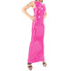 Wetlook Sleeveless Bodycon PVC Pencil Sheath Long Dress Skinny Faux Leather Straight Maxi Dress Club Party Robe Femme Streetwear