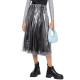 Sexy Transparency High Waist Long Skirt Clear Plastic PVC Perspective Pleated Madi Skirt High Street Fashion Clothing Fetish 7XL