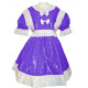 Shiny PVC Sweet Lolita Dress Outfits Sissy Puff Short Sleeve Ruffles A-line Dress Princess Anime Cosplay Halloween Costumes 7XL