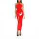 Elegant Ladies Slim Fit Long Pencil Dress Sexy Shiny PVC Halter Neck Backless Party Gown Dress Fetish Wetlook Strapless Dress