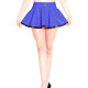 Wetlook PVC Women Sexy Pleated A-line Black Stripe Hem Skirt High Waist Sweet Kawaii Girl Mini Skirt Party Club Street Casual
