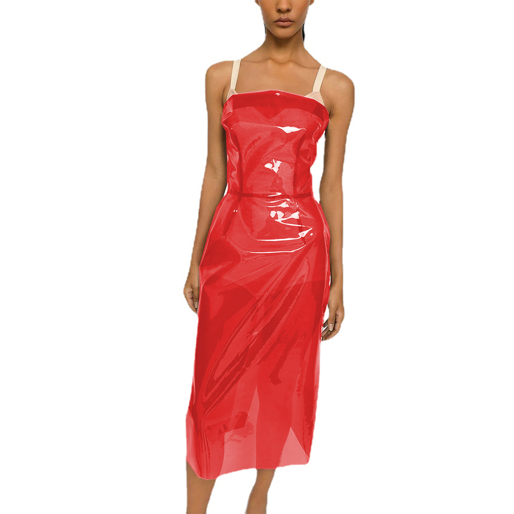 Pvc strapless dress cheap