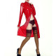 Sexy Turn-down Long Slim Jacket Trench Faux Latex Full Sleeve Buttons Wetlook PVC Coat Costumes Party Club Women's Clothing