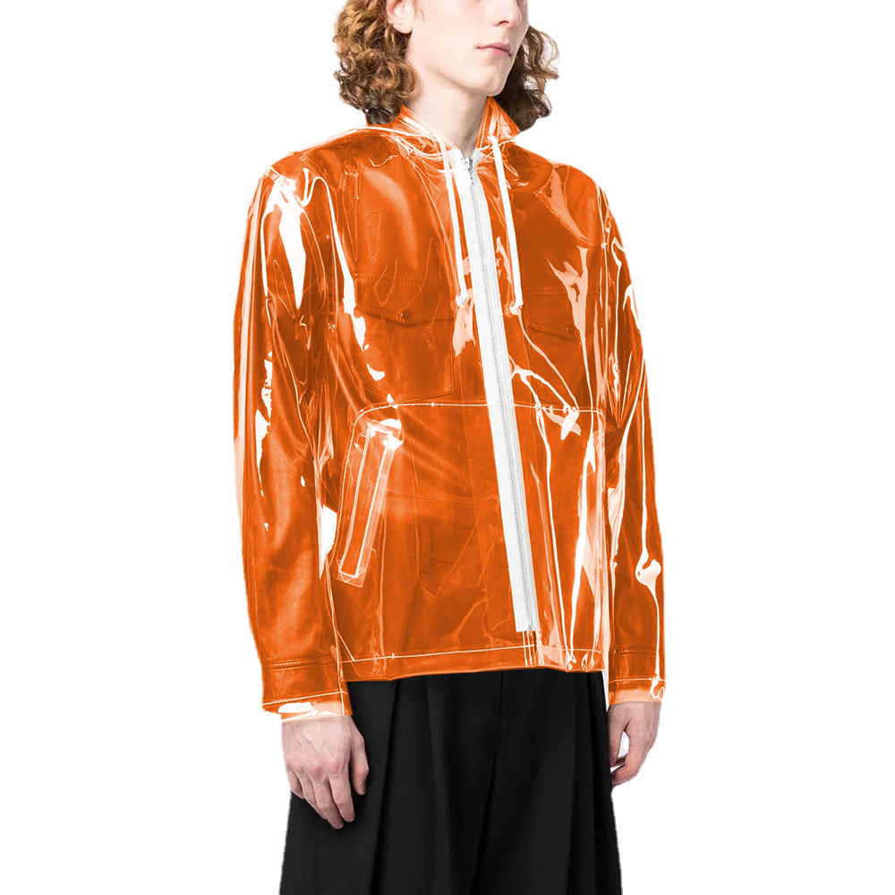 Clear plastic jacket mens new arrivals