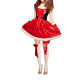 Unisex Sweet Patchwork PVC Bowknot Strap Cami Sleeveless Dress Ruffles Sweetheart Flare Mini Dress Costume Outfits Uniform S-7XL