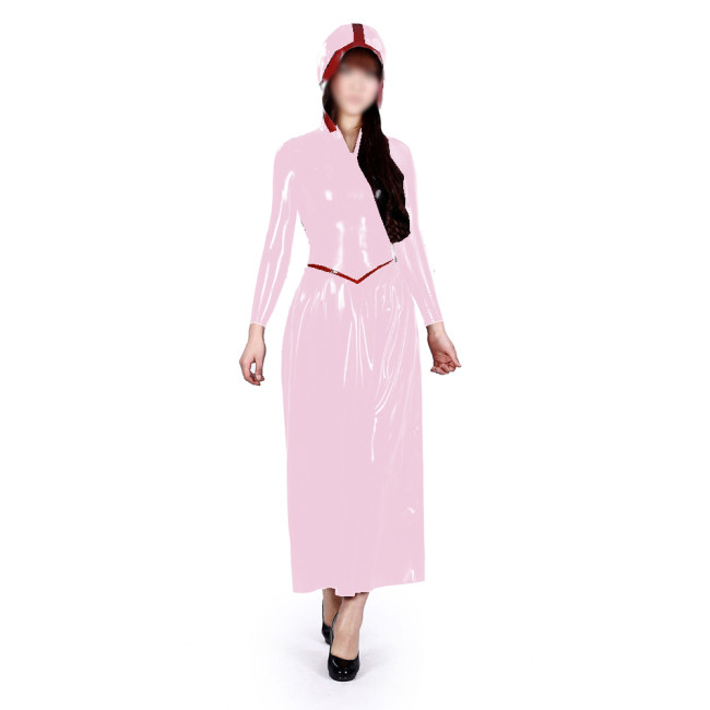Sexy Women Patchwork Long Sleeve Slim Fit Madi Dress Vestidos V-neck Long Flare Dress Vintage Party Clubwear High Street S-7XL
