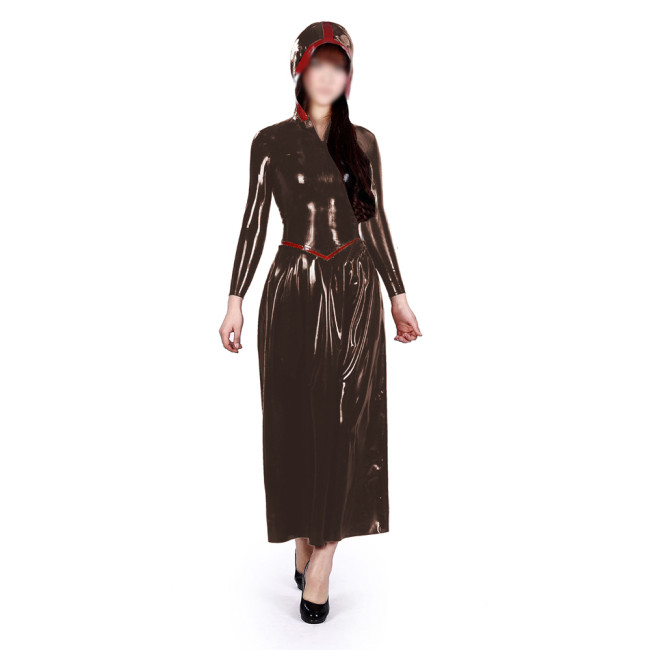 Sexy Women Patchwork Long Sleeve Slim Fit Madi Dress Vestidos V-neck Long Flare Dress Vintage Party Clubwear High Street S-7XL