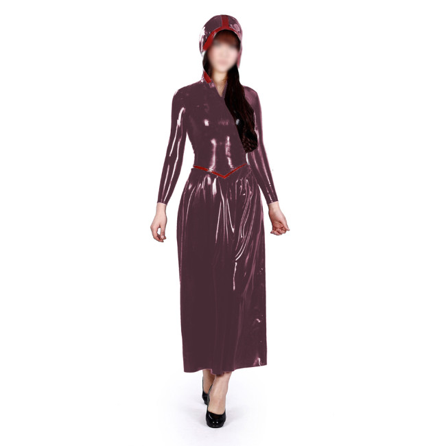 Sexy Women Patchwork Long Sleeve Slim Fit Madi Dress Vestidos V-neck Long Flare Dress Vintage Party Clubwear High Street S-7XL