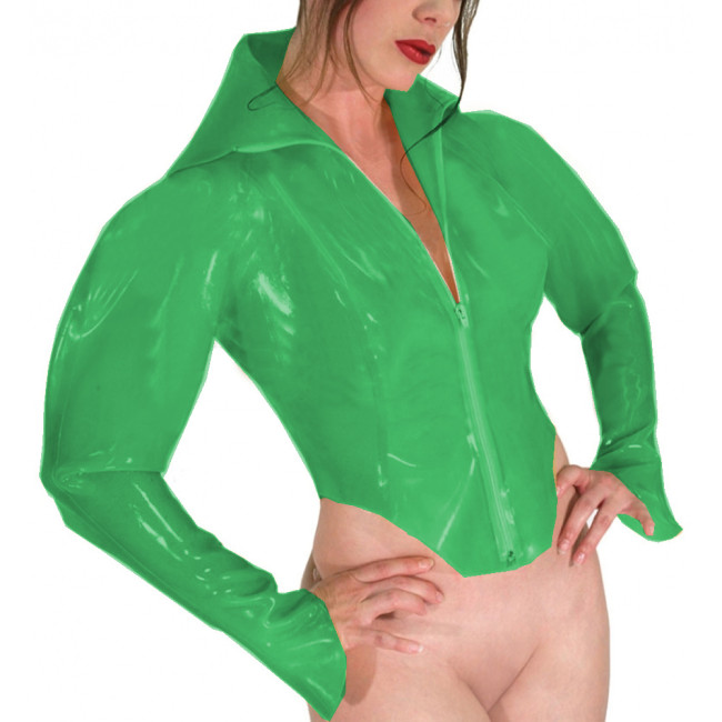 Sexy Women Wetlook Clear Plastic PVC Jackets Coats Transparency Full Sleeve Short Jackets Party Clubwear Female Fantasy Adult
