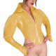 Sexy Women Wetlook Clear Plastic PVC Jackets Coats Transparency Full Sleeve Short Jackets Party Clubwear Female Fantasy Adult
