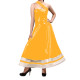 Sexy Women Elegant Wet Look PVC Sleeveless Oblique Strap Flare Dress Vestidos Party Ball Gown Wedding Evening Long Dress S-7XL