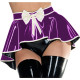 S-7XL Glossy Faux Latex Women Sexy Mini Skirt Patchwork Wetlook PVC Gothic Bowknot Irregular A-Line Skirt Party Club Streetwear