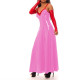 S-7XL Sissy Dress Sexy Wet Look PVC Sleevless Strap Ankle-length Dress Faux Latex Sweetheart Madi Dress Club Party Street Outfit