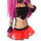 Women Clear Plastic PVC Patchwork Black Elastic Low Waist Super Mini Skirt Sexy Club Transparent Super Short Skirt Party Club