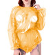 Sissy Sexy Plastic PVC Transparent Round Neck Full Sleeve Bodysuits Outfits See Through Sexy Lingere Body Suits Fetish Erotic