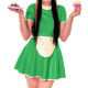 Sissy Dress Maid Costumes Wet Look PVC Round Neck A line Dress Vintage Short Puff Sleeve Sexi Night Mini Dress Hot Cosplay S-7XL