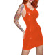 Glossy PVC Leather Women Tank Hobble Sleeveless Back Bowknot Strap Mini Dress Skinny Pencil Dress Party Clubwear Robe Femme 7XL