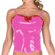 Wetlook PVC Sexy Strap Tops Erotic Outfits Lingerie Crop Top Women Backless Camis Vest Slim Tank top Fashion Rave Party Clubwear