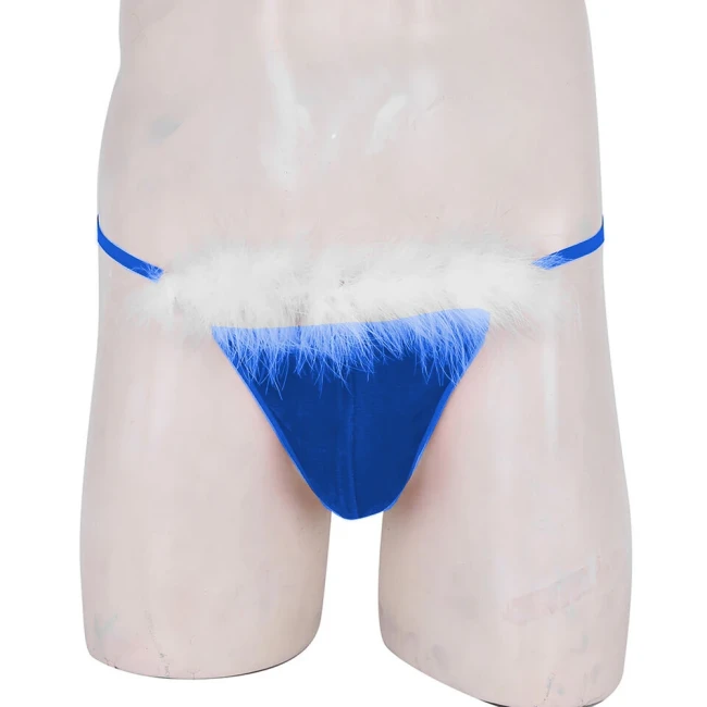 Shiny Velvet Men's Underwear Christmas Briefs Santa Claus Sissy Panties Thongs Women Sexy Lingerie Strings Costume XMAS Party