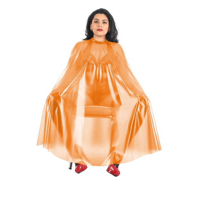 Fetish Plastic See Through Capes Sleeveless Clear Transparent Crew Neck Button Capes Private Party Man Women Stage Show Costumes