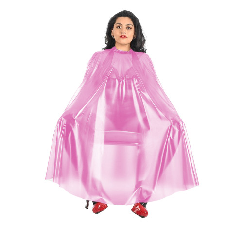 Fetish Plastic See Through Capes Sleeveless Clear Transparent Crew Neck Button Capes Private Party Man Women Stage Show Costumes