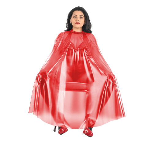 Fetish Plastic See Through Capes Sleeveless Clear Transparent Crew Neck Button Capes Private Party Man Women Stage Show Costumes