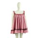 Suspender Sweet A-line Tutu Dress Wetlook PVC Leather Satin Double Layer Princess Party Dresses Pleated Sleeveless Mini Dress