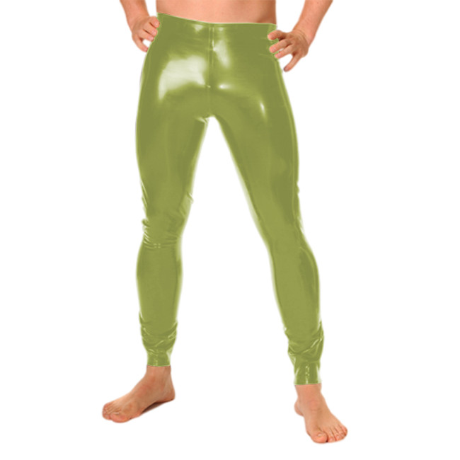 Gay Men Fetish Wear Pants Latex Faux Leather PVC Sexy LingClub Dance Wear Men's Leggings Pants Pole Dance Stage Performance 7XL