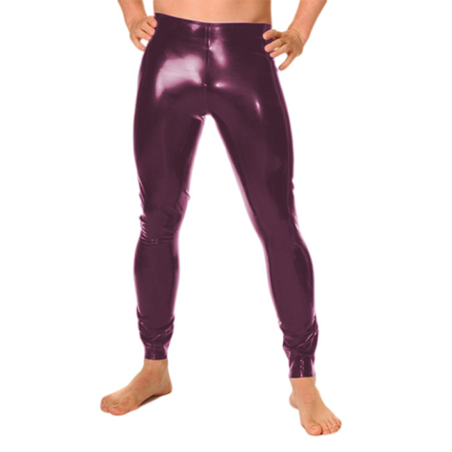 Gay Men Fetish Wear Pants Latex Faux Leather PVC Sexy LingClub Dance Wear Men's Leggings Pants Pole Dance Stage Performance 7XL