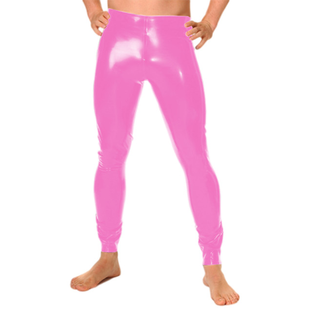 Gay Men Fetish Wear Pants Latex Faux Leather PVC Sexy LingClub Dance Wear Men's Leggings Pants Pole Dance Stage Performance 7XL