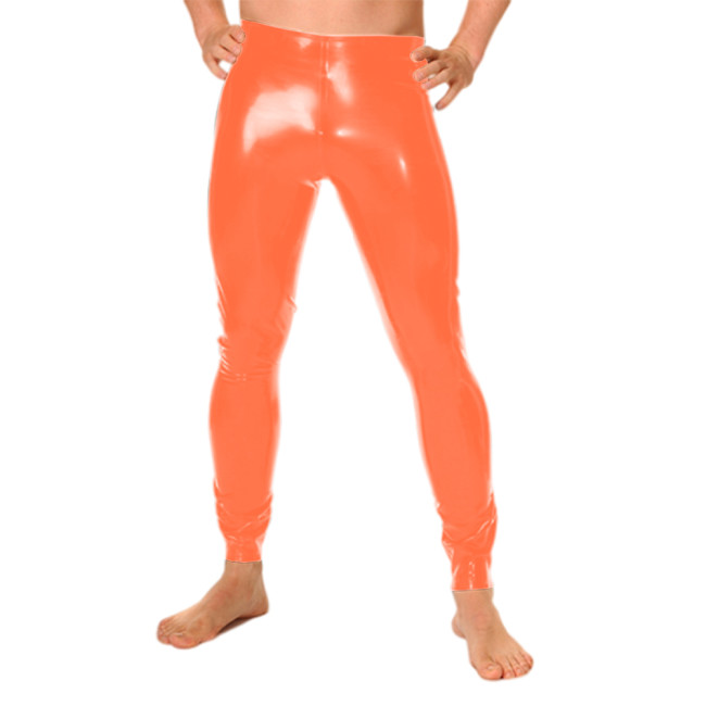 Gay Men Fetish Wear Pants Latex Faux Leather PVC Sexy LingClub Dance Wear Men's Leggings Pants Pole Dance Stage Performance 7XL