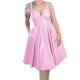 Fashion Sexy Sleeveless Suspender Women Dress Wet PVC Leather Summer Party Midi A-line Dress Female Elegant Dresses Club Vestido