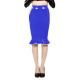 Sexy Party Knee-length Hobble Skirts Women Shiny PVC Leather Ruffles Mermaid Skirts Ladies Stretchy High Waist Club Skirts 7XL