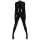 PVC Leather Female Harmless Catsuit Sexy Ladies Wet Latex Look Long Sleeve Women Jumpsuit With Back Zipper O-neck Rompers 7XL