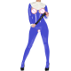 Exotic Sexy Cupless Crotchless Catsuit Wet PVC Leather Long Sleeve Club Bodysuit Fetish Open Crotch Bare Breast Erotic Lingerie