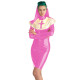 Sexy Latex Nun Outfit  with Headgear Long Sleeve Sister Uniform Halloween Cosplay Costumes Fancy Clothing 7XL Nun Dress