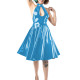 Sexy Backless Sleeveless Wetlook Dress Womens Halter Hollow Key Hole Vinyl PVC Leather A Line Skirt Lady Fomral Ball Party Gown