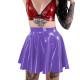 Hotties Party Mini Ruffle Skirts Wetlook Clubwear Glossy PVC Leather High Waist Short Flare Skirt Punk Girls Pole Dance Costume