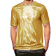 Men Fashion Holographic Laser T-Shirt Punk Clubwear Male Shiny Metallic Short Sleeve Loose Top High Street Party Tee Shirts 7XL