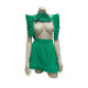 Exotic Sexy Apron Anime Play Lolita Ruffled Apron Dress with Bowtie Shiny PVC Leather Lace-up Maid Cosplay Short A-line Apron
