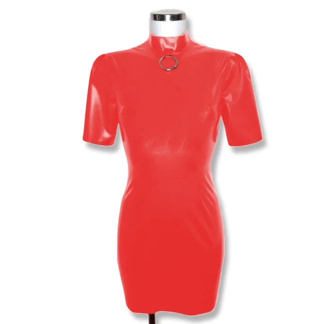 resses for Women 2024 Summer Mini Dress Boho Beach Leather PVC Short Sleeve Dress Women's Sundress Slim Female korean Clothing